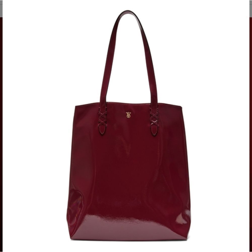 Victoria's Secret Glossy Red Tote Bag - Picture 2 of 2